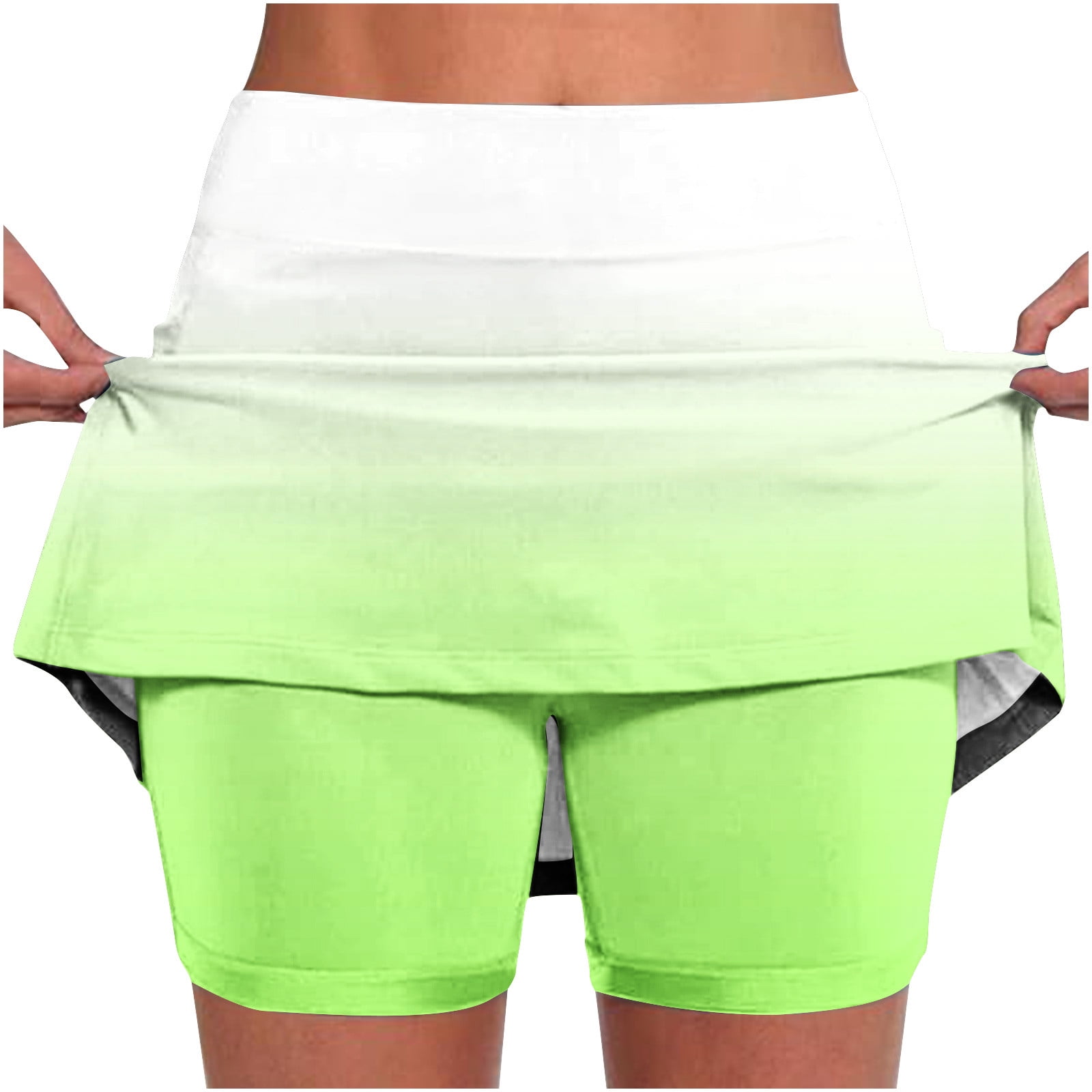 Feancey Plus Size Skorts for Women Dressy Casual Mini Tennis Skirts ...