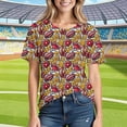 thumbnail image 1 of Feancey Short Sleeve Oversized T-Shirts for Women Breathable Casual Summer Tunic Tops Novelty Baseball Printed Cute Tees Workout Ready Football Blouse Yellow 5XL, 1 of 7