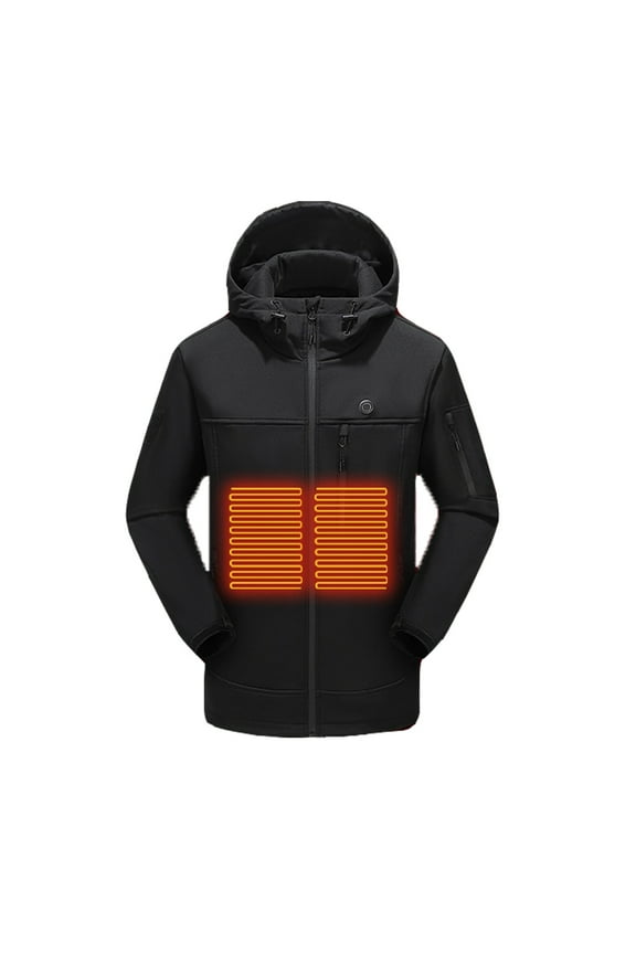 Weekly sale 2025 Men Women Heated Jackets Rechargeable Usb Fleece Heated Vest Hood Winter Work Jackets Extreme Cold Warm Hunting Coat Plus Size,S-6XL