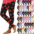 thumbnail image 1 of Feancey Lighten Sales of The Day Holiday Leggings for Women Valentines Day Heart Print Sport Yoga Tights Soft Cute Stretchy High Waist Leggings Tummy Control Workout Pants Pink S, 1 of 8