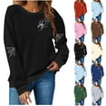 thumbnail image 1 of Feancey Sweatshirt for Women Oversized Halloween Graphic Sweatshirts Vintage Spider Web Print Long Sleeve Shirt Teen Girl Crewneck Pullovers Brown L, 1 of 5