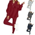 thumbnail image 1 of Feancey Sweatsuit Set for Women 3 Piece Oversized Button Hoodies Slim Fit Tank Top and Athletic Leggings Matching Lounge Sets Dark Gray 3XL, 1 of 7