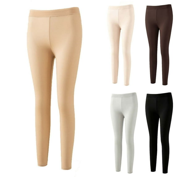Feancey Thermal Leggings for Women Plus Size Pajama Bottoms Elastic Waist Stretchy Long Johns Cozy Soft Skinny Pants Spring Fall Winter Tights Green 3XL