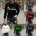 thumbnail image 1 of Feancey Today's Deals of The Day Mens Ugly Christmas T Shirt Xmas Novelty Printed Long Sleeve Tees Big And Tall Slim Fit Workout Shirts Comfy Crewneck Hipster Tee Tops Navy S, 1 of 6