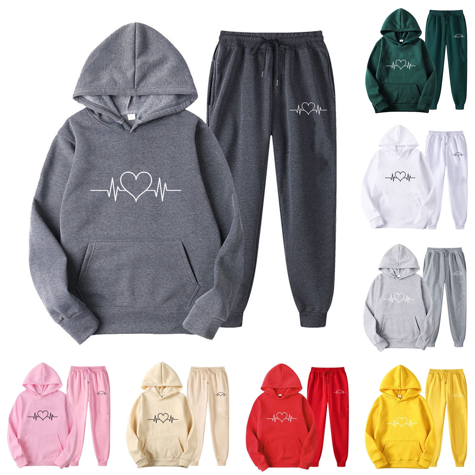 Feancey Todays Daily Deals Clearance Womens Jogging Suits 2025 Spring