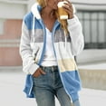 thumbnail image 1 of Feancey Weekly sale 2025 Women Fuzzy Jackets Plus Size,Womens Winter Fuzzy Fleece Jacket Hooded Color Block Patchwork Cardigan Coats Outerwear with Pockets, 1 of 6