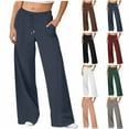 thumbnail image 1 of Feancey Wide Leg Sweatpants for Women High Waistsed Baggy Pants Open Bottom Athletic Trousers Drawstring Workout Joggers with Pockets Gray XL, 1 of 6