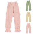 thumbnail image 1 of Feancey Women Cute Lounge Pants Ruffle Hem Fleece Pajama Bottoms Warm Cozy Fuzzy Sleep Pants Winter Plush Casual High Waist Pj Pants Loungewear Christmas Gifts Green XXL, 1 of 7