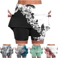 thumbnail image 1 of Feancey Women's Athletic Skorts Plus Size Trendy Marble Print Tennis Skirts Summer Casual Tummy Control Yoga Shorts Stretchy High Waist Golf Skirt Multicolor L, 1 of 6