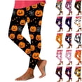 thumbnail image 1 of Feancey Women's Halloween Workout Leggings Holiday Novelty Printed Yoga Pants High Waisted Casual Tummy Control Leggings Buttery Soft Skinny Pants Multicolor XXL, 1 of 7