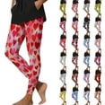 thumbnail image 1 of Feancey Women's High Waisted Workout Leggings Valentine's Day Heart Print Yoga Pants Tummy Control Seamless Leggings Buttery Soft Holiday Tights Pink S, 1 of 10