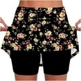 thumbnail image 1 of Feancey Women's Plus Size Summer Skorts Boho Floral Print Golf Skirts High Waisted Athletic Tennis Skorts Tummy Control Mini Skirt with Shorts Multicolor S, 1 of 5