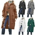 thumbnail image 1 of Feancey Women's Thick Cable Knit Cardigan Sweater Long Hooded Button Open Front Cardigans Winter Fashion Chunky Knitted Coats with Pockets Sales Today Clearance Green S, 1 of 6