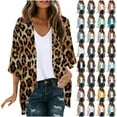 thumbnail image 1 of Feancey Women's Tops Loose Chiffon Kimono Cardigan Beach Swim Cover up Blouse Clearance Sale! Multicolor S, 1 of 6