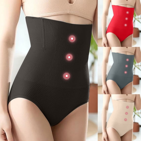 Feancey Women's Tummy Control Shapewear Panties High WaistBody Shaper Underwear Slimming Briefs Compression Breathable Waist Trainer Black XL