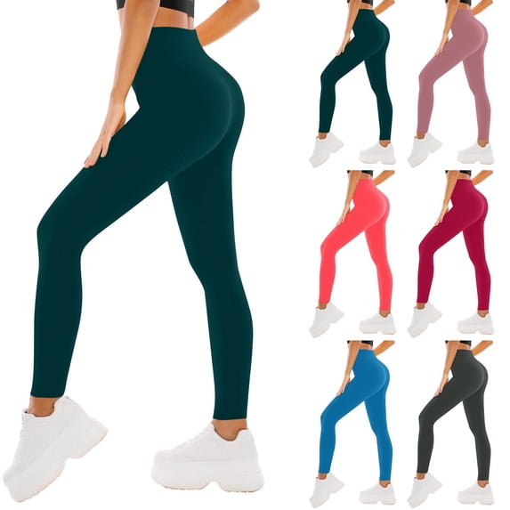 Feancey Womens Buttery Soft Leggings High Waisted Stretchy Yoga Workout Pants Slim Fit Casual Running Tights Basic Solid Athletic Pants Todays Clearance Sales Gray L