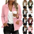 thumbnail image 1 of Feancey Womens Fleece Jackets Full Zip Stand Collar Lightweight Jacket Long Sleeve Casual Zip Up Cardigan Jackets Fall Outerwear with Pockets Dark Gray XXL, 1 of 8