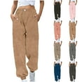 thumbnail image 1 of Feancey Womens Fleece Sweatpants Cinch Bottom Casual Fuzzy Pajama Pants High Waisted Drawstring Joggers Winter Plush Warm Lounge Trousers with Pockets Gray XXL, 1 of 9