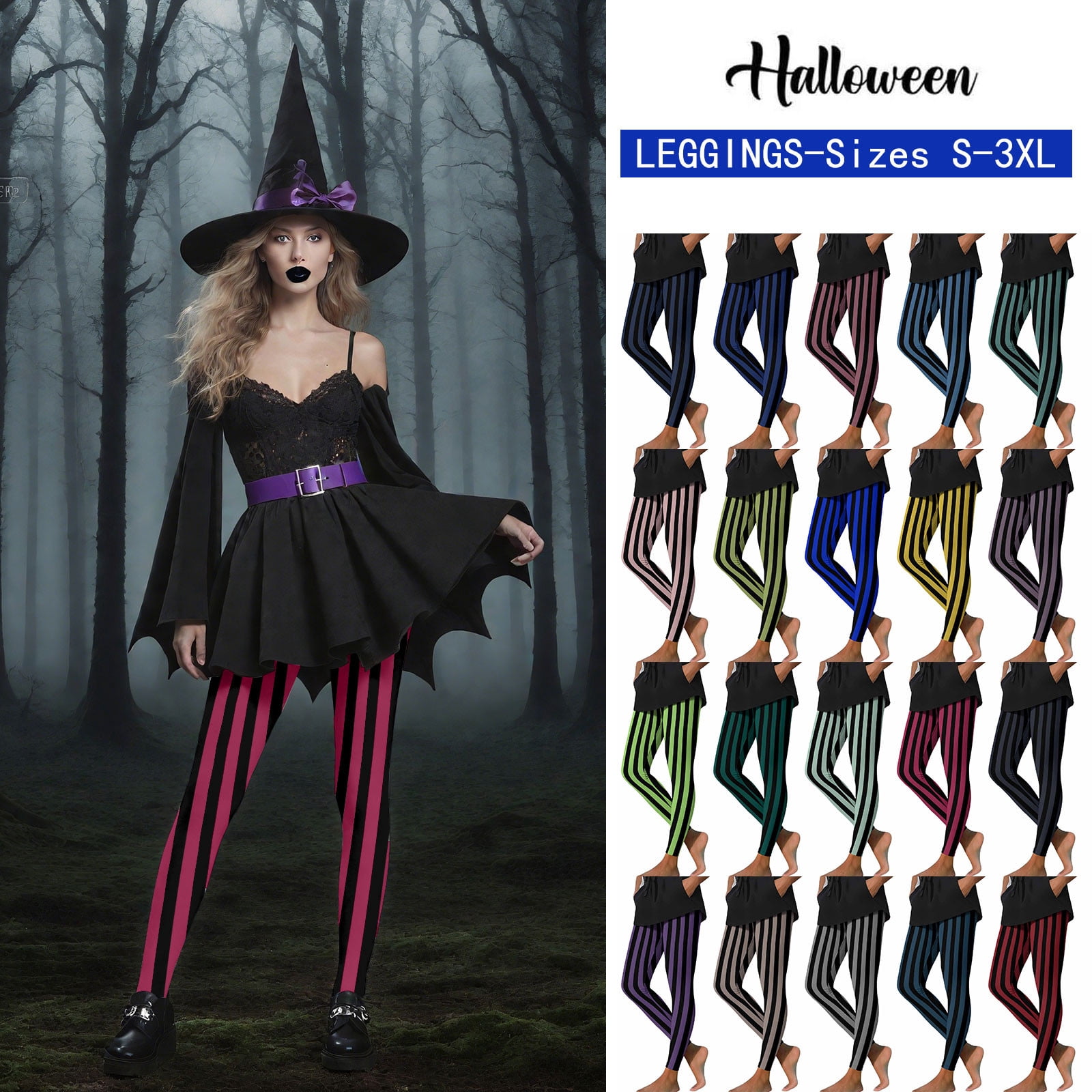 Feancey Womens Halloween Leggings High Waisted Tummy Control Yoga ...