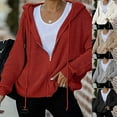 thumbnail image 1 of Feancey Womens Knitted Zip Up Hoodies Solid Color Casual Hooded Cardigan Sweaters Zipper Front Knit Cardigans Fall Winter Fashion Jackets Khaki XL, 1 of 9