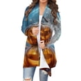 thumbnail image 1 of Feancey Womens Lightweight Cardigans Plus Size Casual Halloween Open Front Kimonos Milk Silk Soft Long Sleeve Cardigan Jacket Multicolor M, 1 of 6