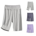 thumbnail image 1 of Feancey Womens Plus Size Athletic Shorts Soft Modal Yoga Workout Shorts Comfort Casual Pajama Shorts High Waisted Gym Running Short Pants Gray 2XL, 1 of 4
