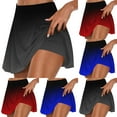 thumbnail image 1 of Feancey Womens Running Skirts with Shorts Fashion Gradient Color Yoga Workout Skorts Seamless Tummy Control Mini Skirt for Golf Tennis Blue M, 1 of 6