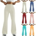 thumbnail image 1 of Feancey Workout Pants for Women High Waist Bootcut Leggings Cozy Stretchy Yoga Sports Pants Solid Color Casual Flare Athletic Pants Flash Sale Pink L, 1 of 5