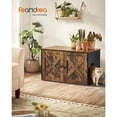 thumbnail image 1 of Feandrea Cat Litter Box Enclosure Litter Box Furniture Hidden with Removable Divider Indoor Cat House Rustic Brown and Black, 1 of 9