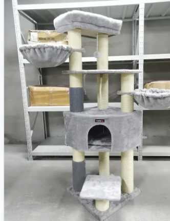 Feandrea Cat Tree for Large Cats, 63-Inch Heavy-Duty Cat Tower with ...