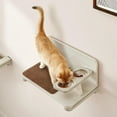 Feandrea Clickat Collection No.009 Cat Food Station WallMounted Cat Feeding Shelf with