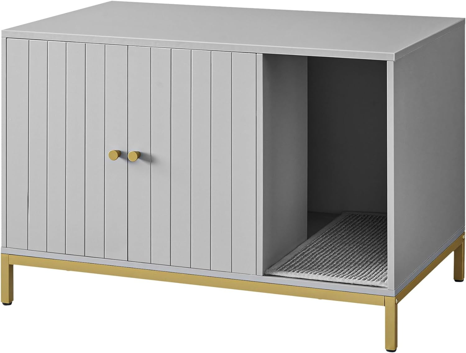 Feandrea Litter Box Enclosure, Modern Cat Litter Box Furniture Hidden