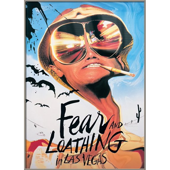 Fear And Loathing In Las Vegas- Framed Movie Poster (Regular Style / Johnny Depp) (Brushed Champagne Aluminum Frame)