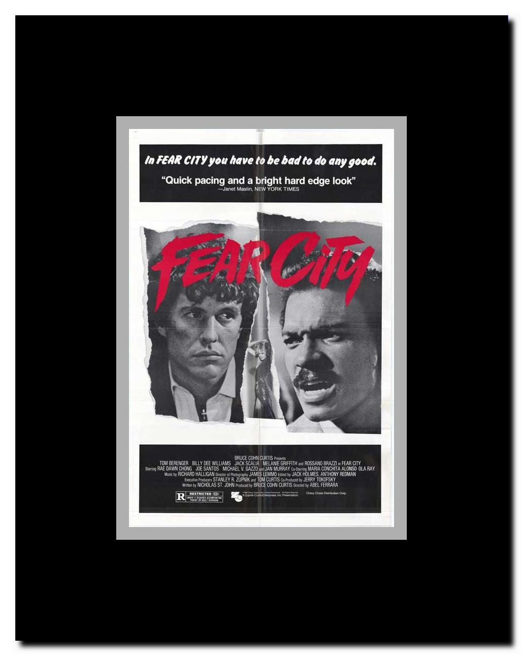 Fear City Framed Movie Poster