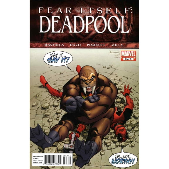 Fear Itself: Deadpool #3 VF ; Marvel Comic Book