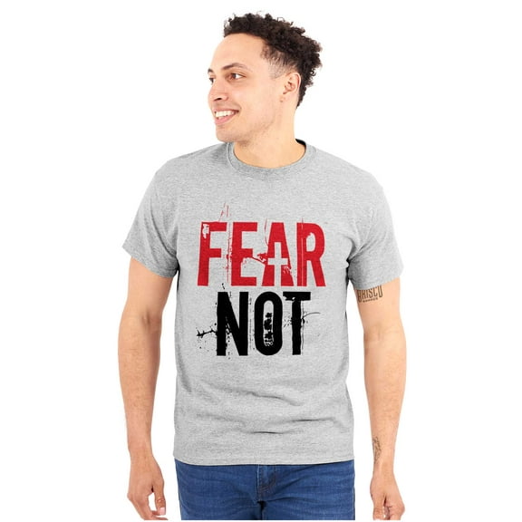 Fear Not Paint Splatter Christian Plus Size Crewneck Graphic Tee Shirt Brisco Brands 2X