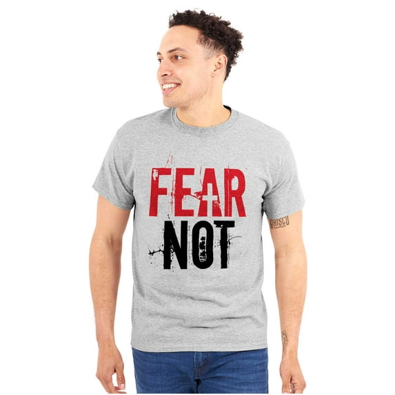 Fear Not Paint Splatter Christian Plus Size Crewneck Graphic Tee Shirt Brisco Brands 2X