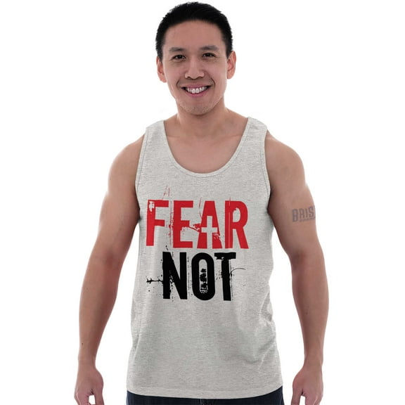 Fear Not Paint Splatter Christian Plus Size Graphic Tank Top Brisco Brands 2X