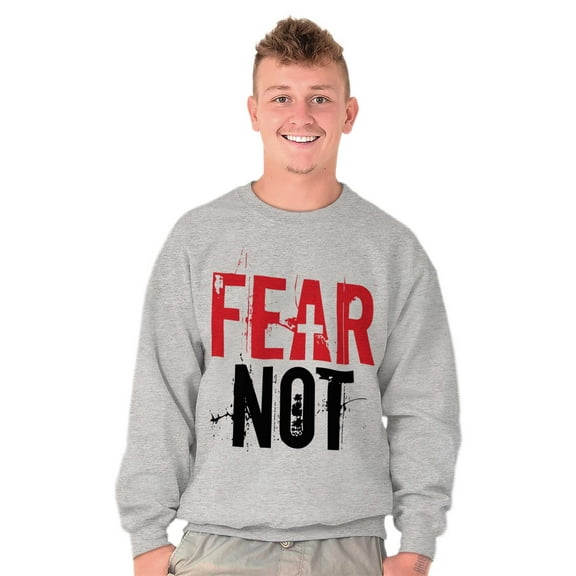 Fear Not Paint Splatter Christian Unisex Plus Fleece Graphic Sweatshirt Brisco Brands 3X