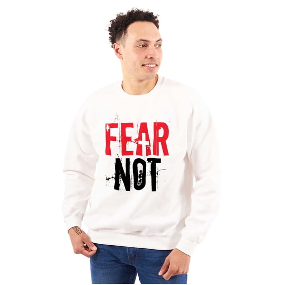 Fear Not Paint Splatter Christian Unisex Plus Fleece Graphic Sweatshirt Brisco Brands 5X