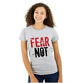 thumbnail image 1 of Fear Not Paint Splatter Christian Womens Fitted Plus Size Graphic Tee Brisco Brands 3X, 1 of 5