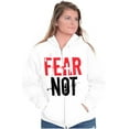 thumbnail image 1 of Fear Not Paint Splatter Christian Zip Up Hoodie Men's Women's Brisco Brands S, 1 of 6