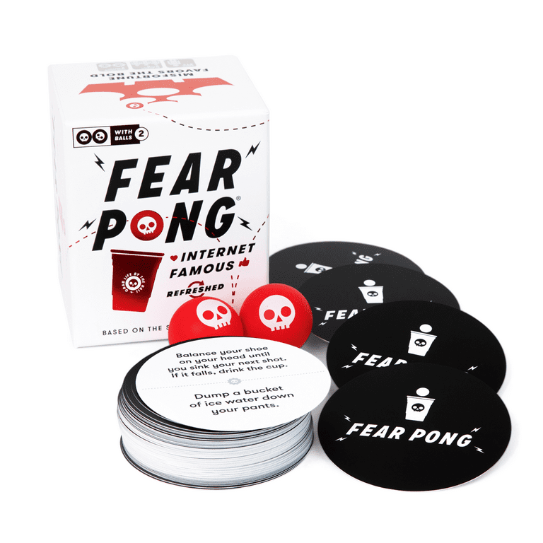 Fear Pong: Internet Famous Refreshed - Newly Updated Crazy Dares Perfect  for Parties, Game Nights, Gatherings