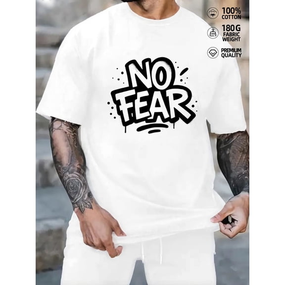 No Fear Tee mens Black Wall Street white 180G 100% Cotton Commemorative clothing Iconic Black Wall Street Retro Unisex Shirt Printed tshirts Classic Unisex Shirt Graphic tshirts