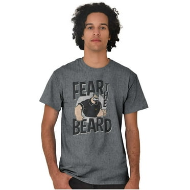 Fear The Beard Bluto Official Popeye Men Big & Tall Graphic Tee Brisco Brands 2X