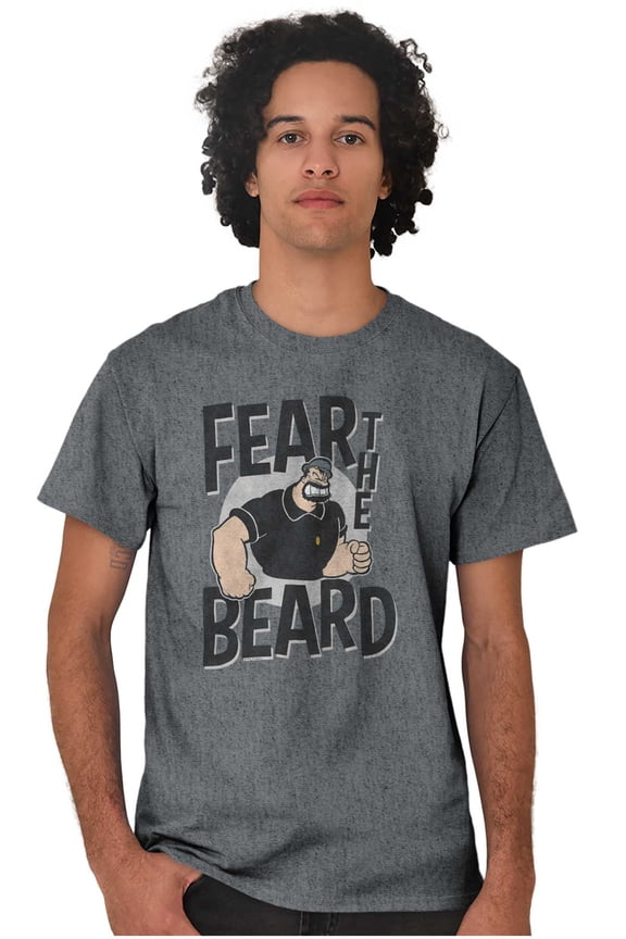 Fear The Beard Bluto Official Popeye Men's Graphic T Shirt Tees Brisco Brands M