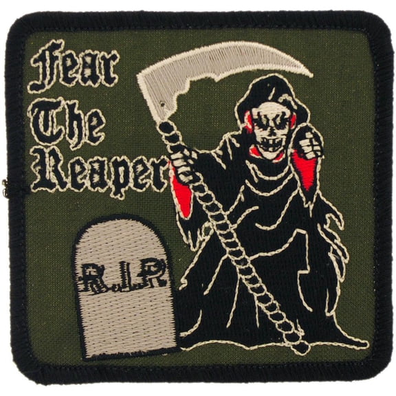 Fear The Reaper Patch Green 3"