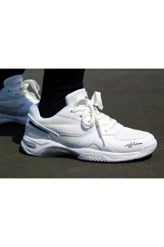 NJ Men's White Walker High Arch Support Orthopedic Shoes for Comfort Walking Running Work Sneakers (13, White)