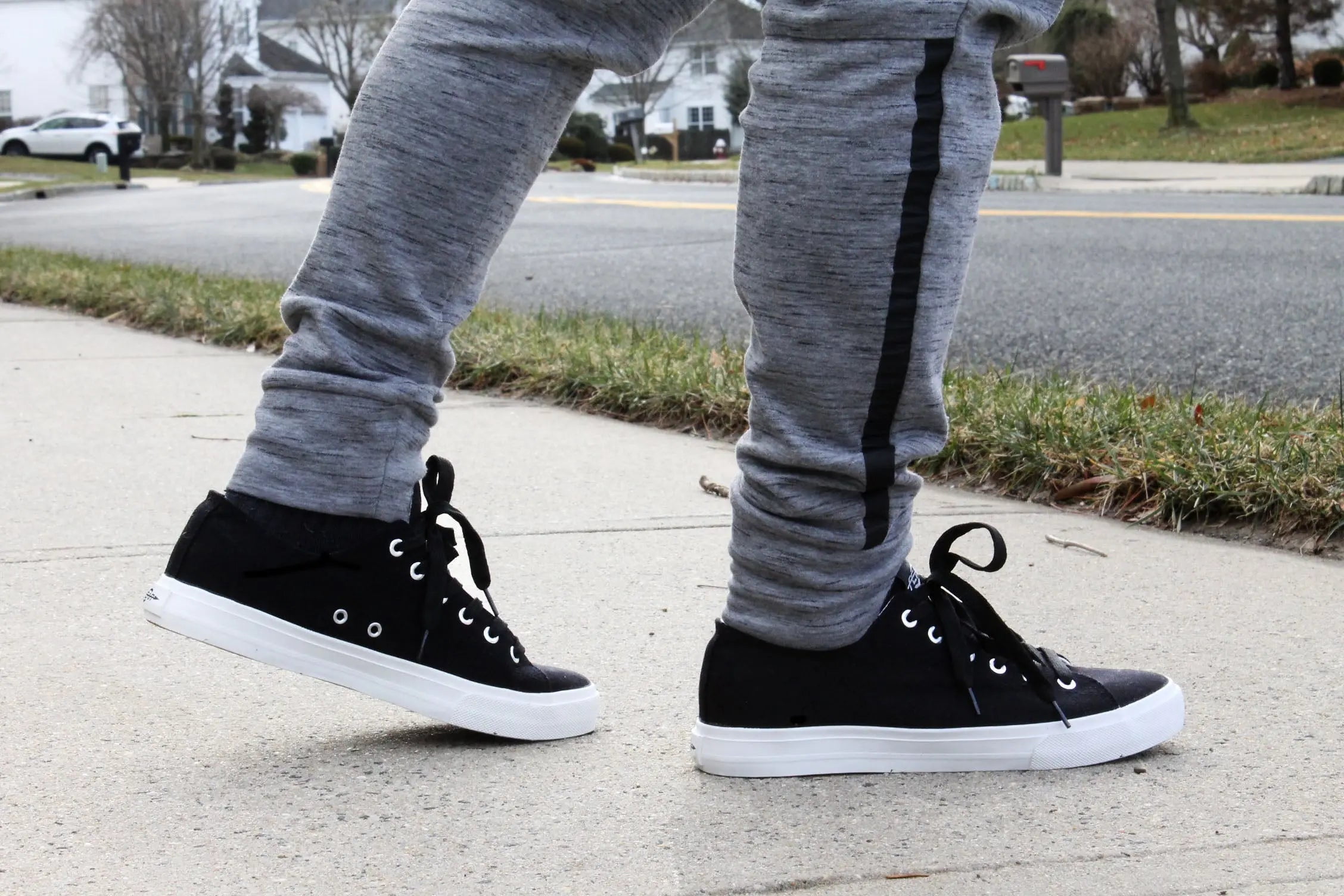 Fear0 NJ Retro Black/White Skateboard Men Canvas Shoes Sneakers Men/Women Size