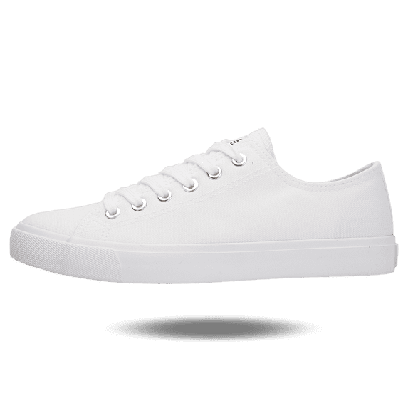 Fear0 Unisex True to Size All White Casual Canvas Sneakers Shoes for Womens 8 B US Women